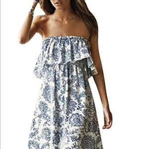 Yidarton Women Summer Blue Boho Maxi Long Dress